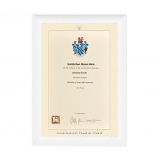 White Scoop Certificate Frame